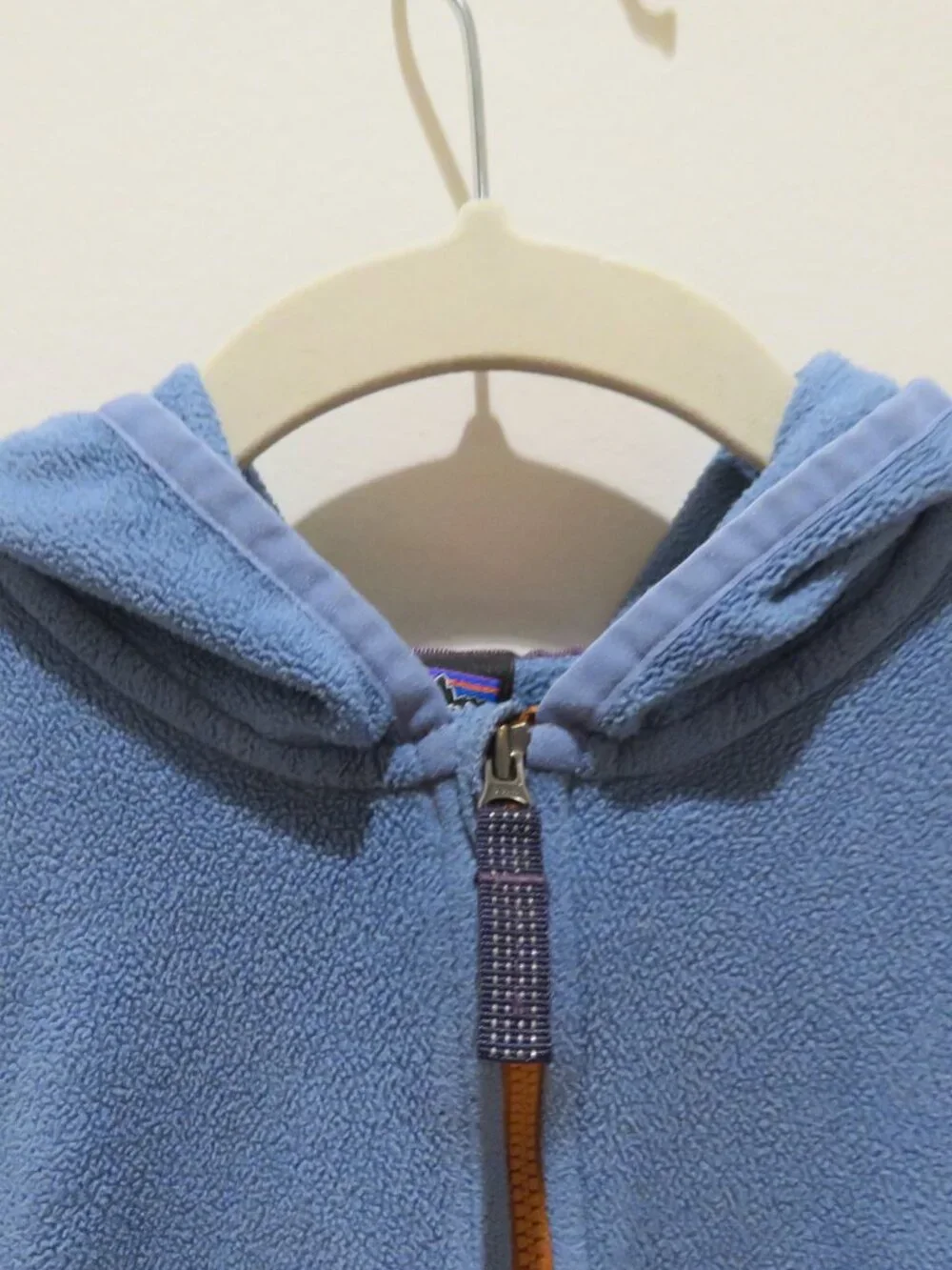 PATAGONIA Micro D Snap-T Hooded Full Zip Fleece Jacket Blue Boys Size 12 Outdoor